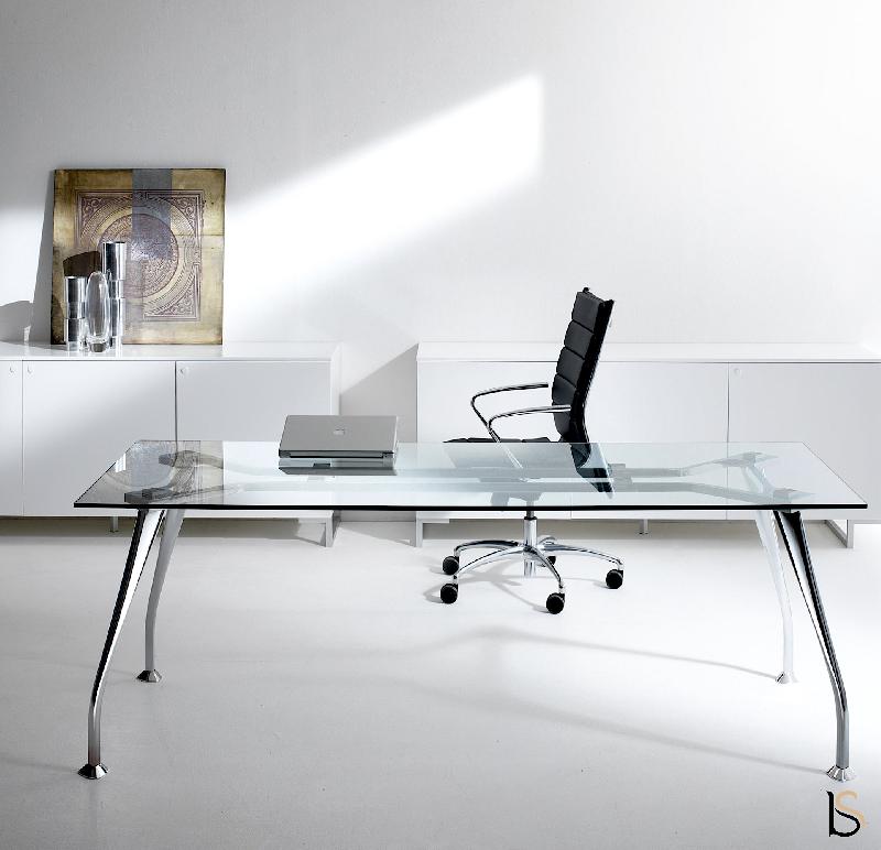 Bureau de Direction en verre Segno- Dellarovere - 180, Transparent_0