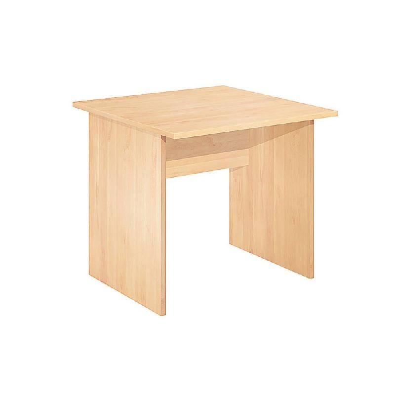 BUREAU DROIT PRONTO TENDANCE - L.80 X P.80 CM - PLATEAU HÊTRE - PIEDS PLEINS HÊTRE