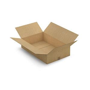 CAISSE CARTON BRUNE SIMPLE CANNELURE RAJA 70X45X16 CM