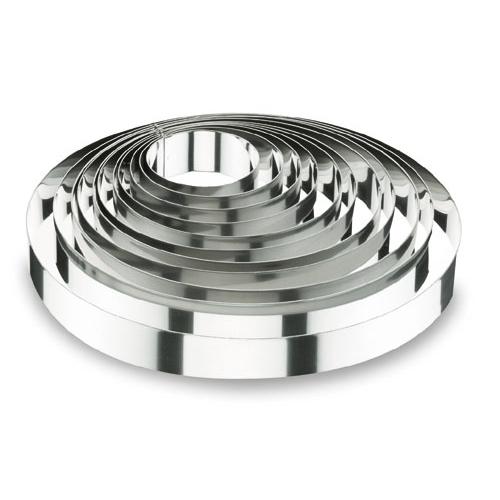 CERCLE À MOUSSE EN INOX 18/10 - HAUTEUR 4,5CM - DIAMÈTRE 14CM - LACOR - CERCLE À MOUSSE