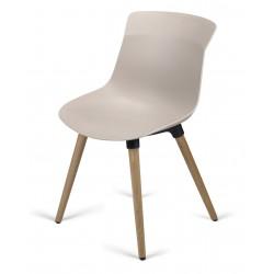 Chaise empilable coque LUMO Wood - tendance nature pour espaces collectifs_0