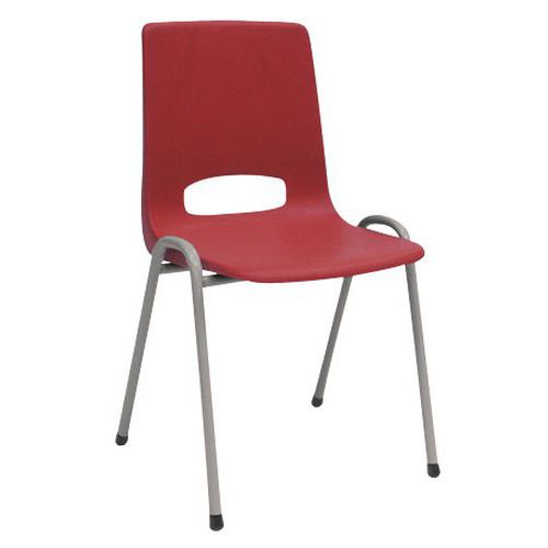 CHAISE COQUE STRUCTURE GRIS / ALU COQUE BORDE AUX