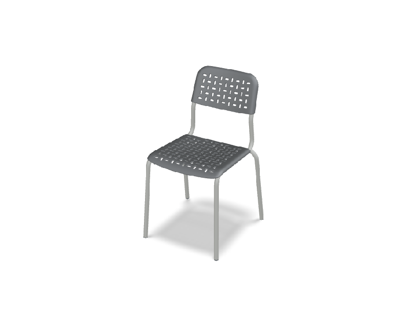 Chaise in & out Tube 4 pieds - gris clair_0