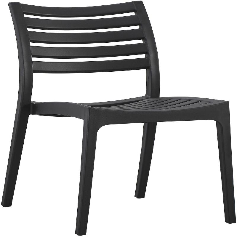 CLP Chaise de jardin Arkon Plastique HBT: 82x46x58 cm Noir - noir 328402_0