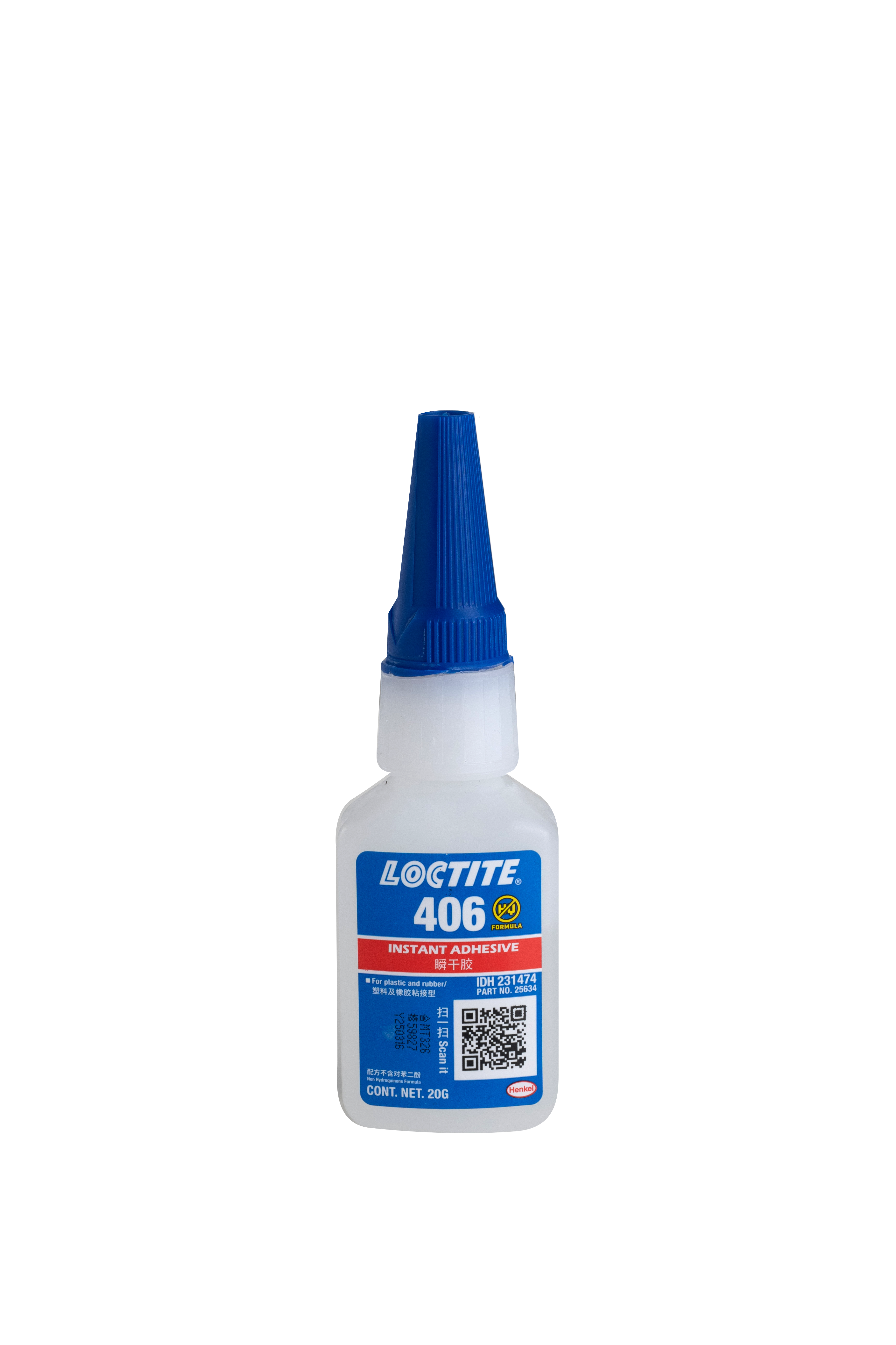 Colle instantanée LOCTITE® 406 - Prise rapide pour plastiques et caoutchoucs - BO20G FR/NL_0