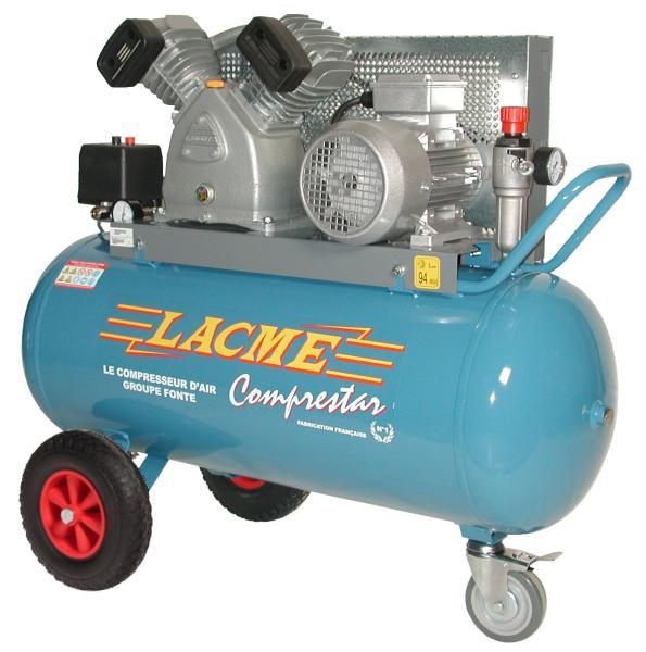 Compresseur 100 litres LACMÉ - COMPRESTAR 27V100T - 400V - 4 CV - 27 m³/h - 330453_0