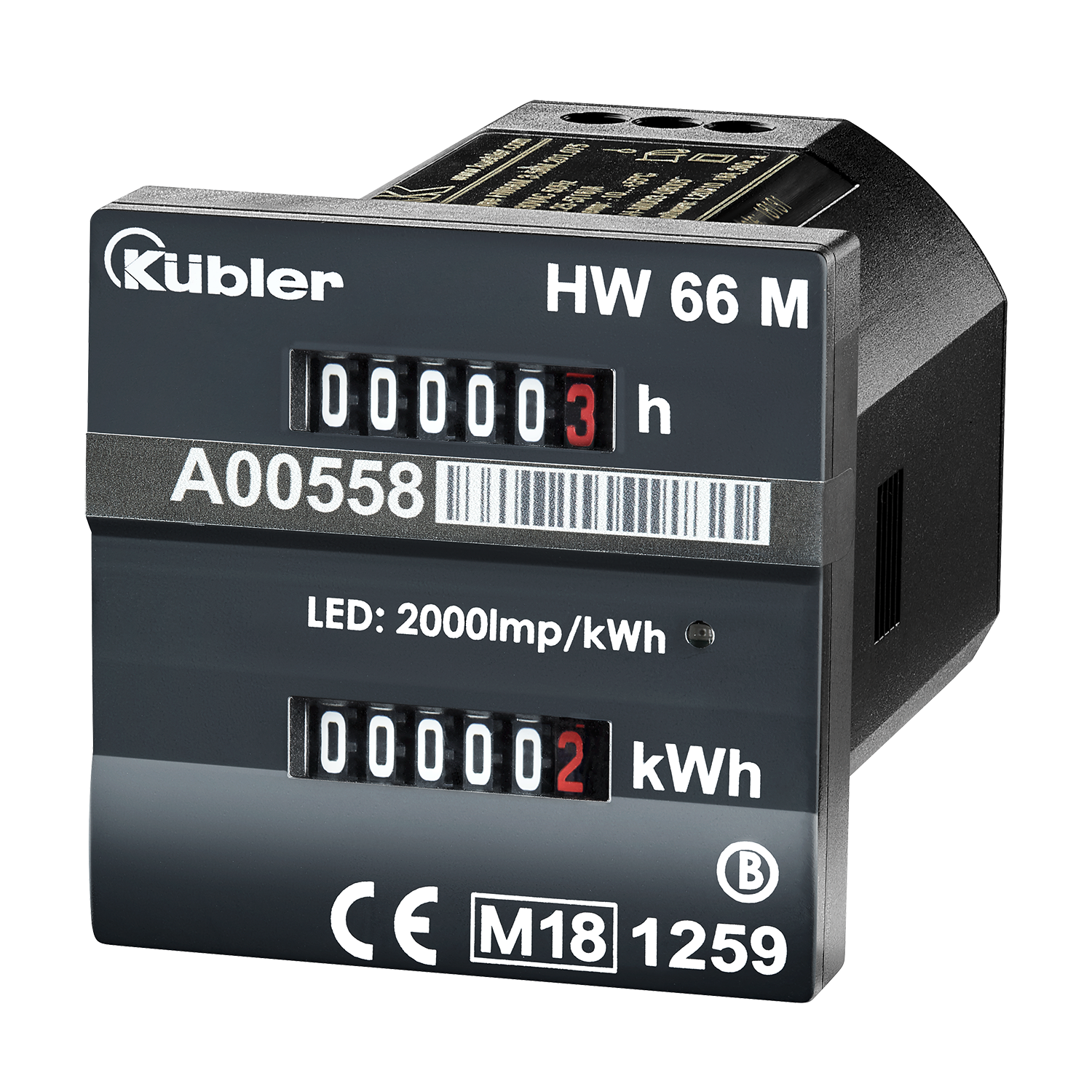 Compteur double énergie/horaire HW66 - 48x48 mm - IP65 - LED - Alimentation 115/230 VCA_0