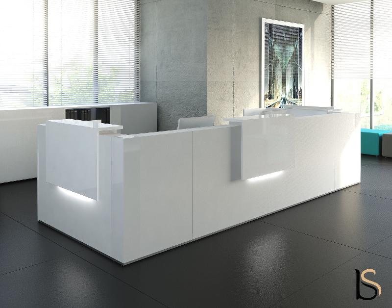 Comptoir d'accueil lumineux Tera - MDD - Blanc, 375_0