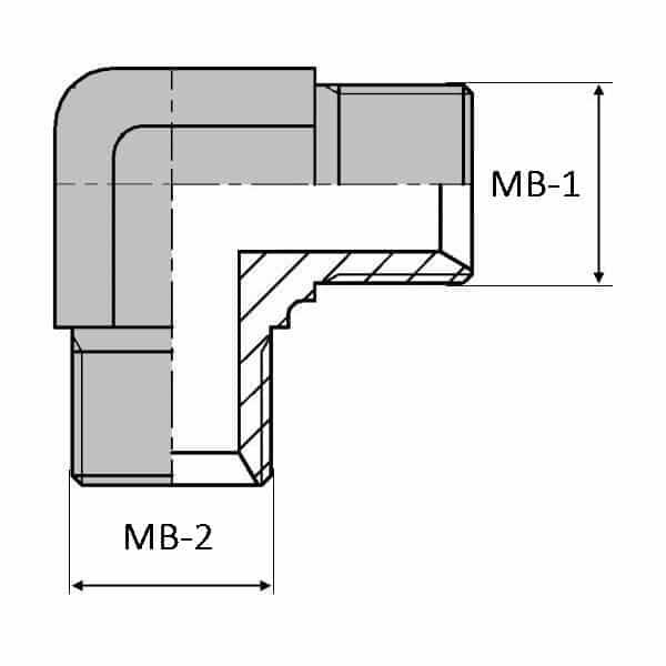 Coude 90° mâle BSP x mâle BSP - 1