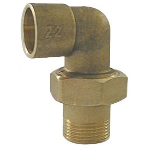 COUDE UNION 3 PIÈCES MÂLE À JOINT SPHÉRO-CONIQUE DIAMÈTRE 22 26/34 ANQUIER