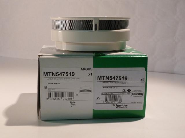 Détecteur de fumée MTN547119 - Schneider Electric - LED - Pile lithium 9V - Autonomie 10 ans - Norme NF_0