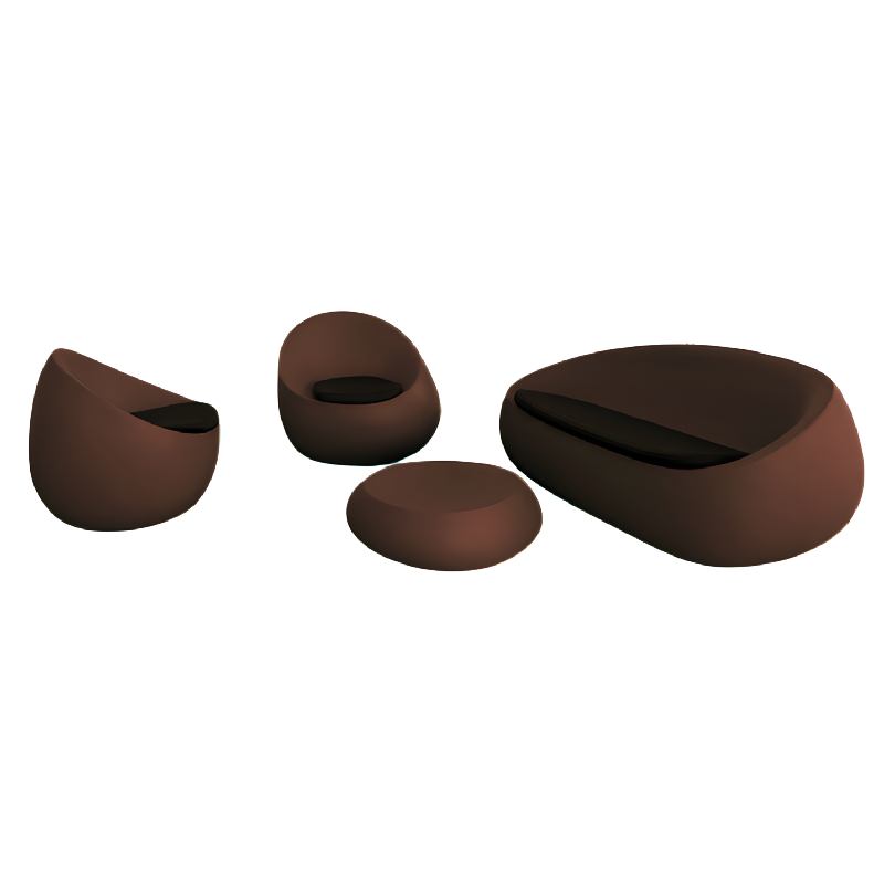 Ensemble salon de jardin STONE - marron_0