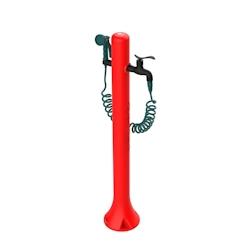Fontaine d'extérieur rouge SINED Pro - Polyéthylène haute résistance - Raccordement latéral pour arrosage, tuyau de 7,5 m inclus_0