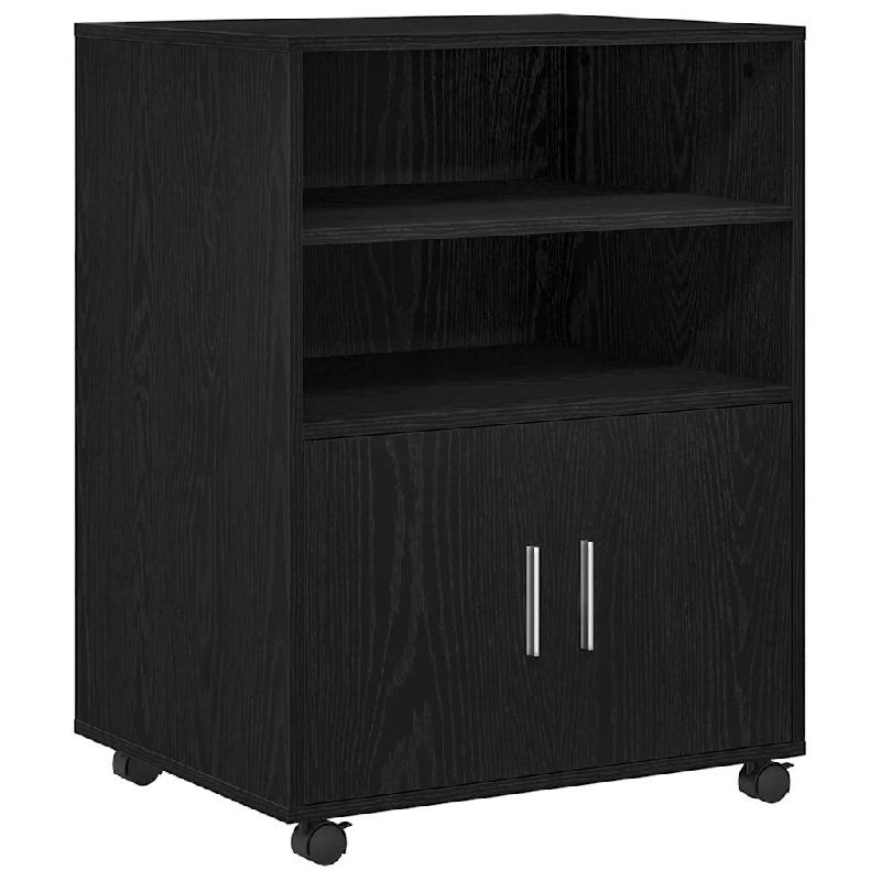 Helloshop26 - Armoire rectangulaire à étagères 60 x 48 x 81 cm grand espace de stockage style moderne en bois d'ingénierie noir 02_0052189 - noir_0