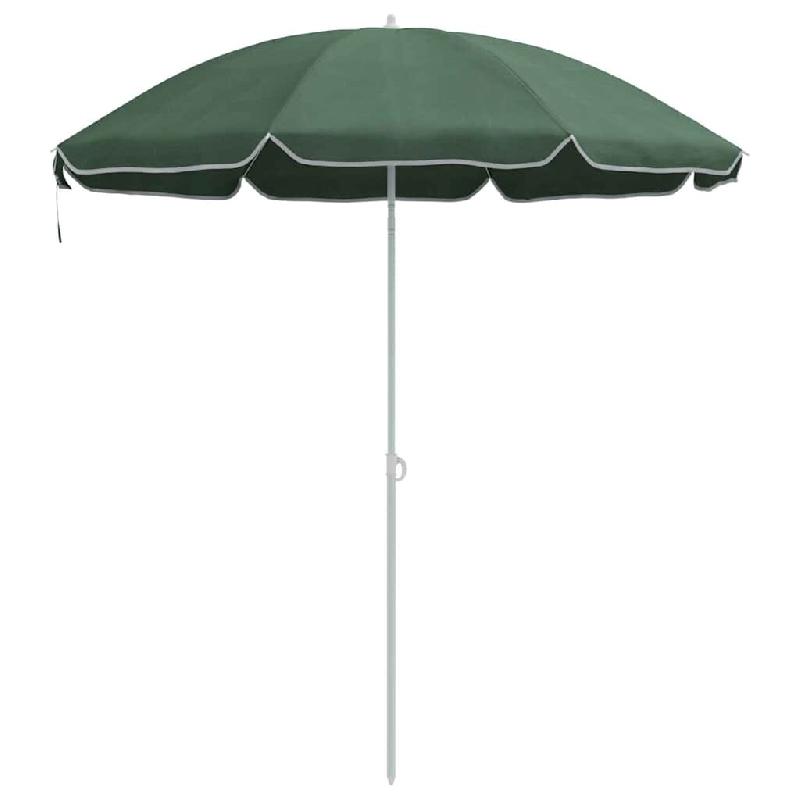 Helloshop26 - Parasol rond réglable extérieur chic jardin 161 x 161 x 193 cm en polyester vert 02_0056699 - vert polyester 3000239657232_0