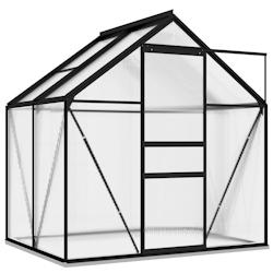Helloshop26 - Serre tente abri plante fleur légumes aluminium 2,47 m² anthracite 02_0044462 - 3000220169218_0