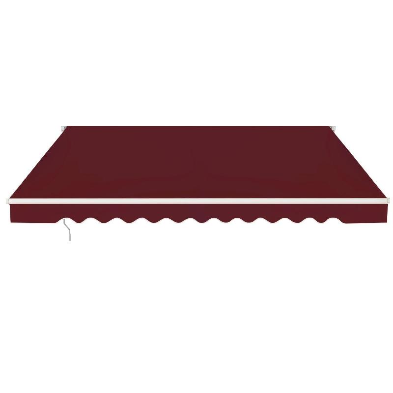 Helloshop26 - Store banne rétractable 300 x 250 cm protection solaire angle ajustable 5-35° style contemporain en aluminium vin 20_0019559 - alumini_0