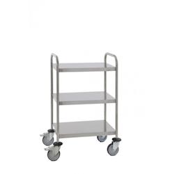 Lobrot Chariot inox soudé avec poignée 3 plateaux 600x400mm - 8421661827904_0