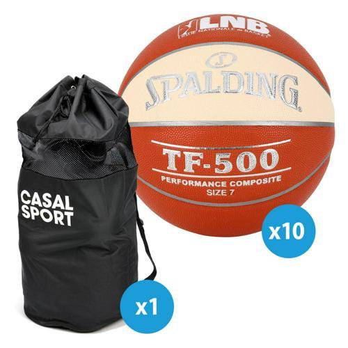 LOT 10 BALLONS BASKET - SPALDING - TF500 LNB