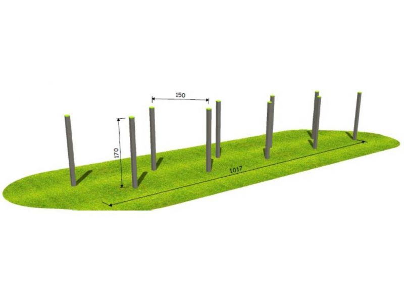 M-ps20-slalom - parcours de santé - extébois - dimensions du jeu : 13,17 x 4,09 m_0