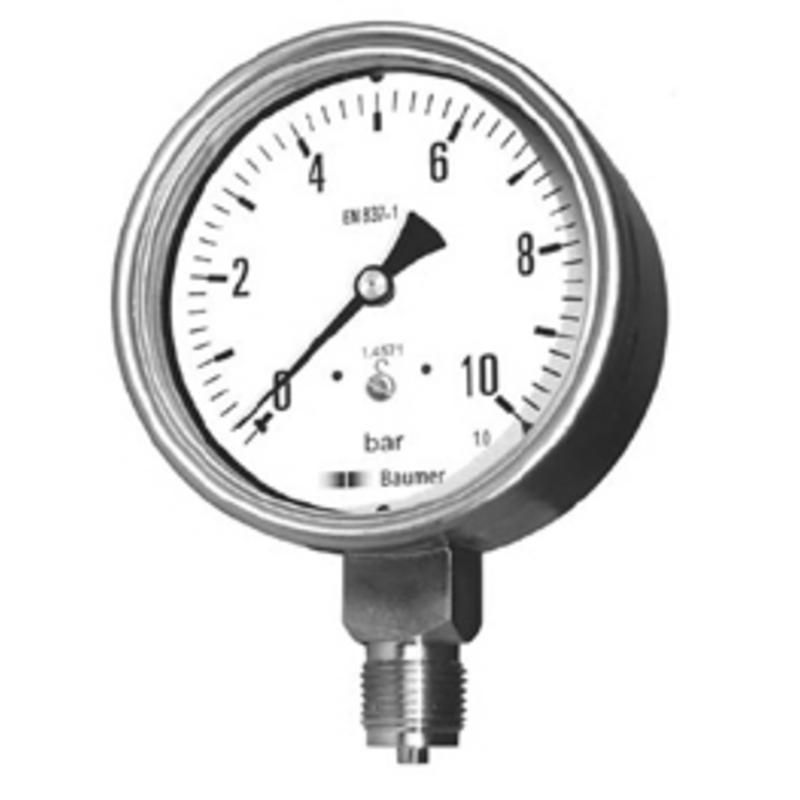 MANOMETRE SEC INOX D.100 V 1/2G 0+1 BAR TYPE D