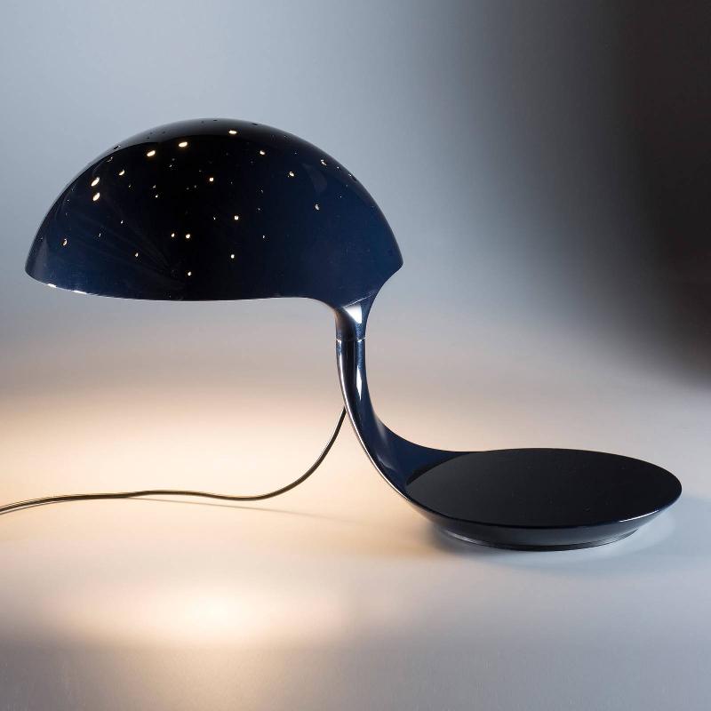MARTINELLI LUCE COBRA SCORPIUS LAMPE À POSER BLEUE
