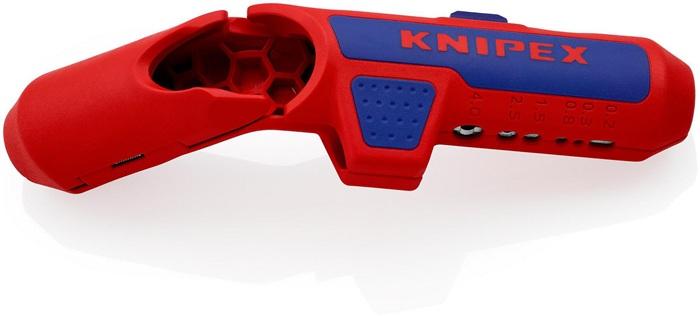 Outil à dénuder universel ErgoStrip® - 130 mm - Pour gauchers - KNIPEX - Câbles ronds, données et coaxiaux_0