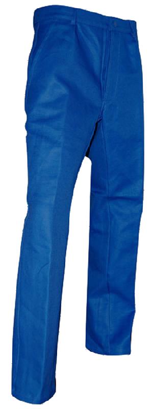 PANTALON DE TRAVAIL CLOU BRAGUETTE À BOUTONS 100141 BLEU BUGATTI T38 - LMA LEBEURRE - 100141-T38