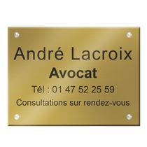 PLAQUE SIGNALÉTIQUE PERSONNALISABLE PLEXI COLOR - 50 X 40 CM JUSQU'À 4 LIGNES