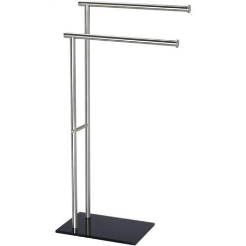 PORTE-SERVIETTES - 2 BARRES - PIED EN VERRE NOIR - LIMA WENKO
