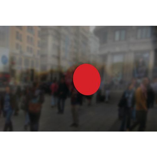 ROND ADHÉSIF POUR ACCÈS D'ÉVACUATION 450 MM ROUGE