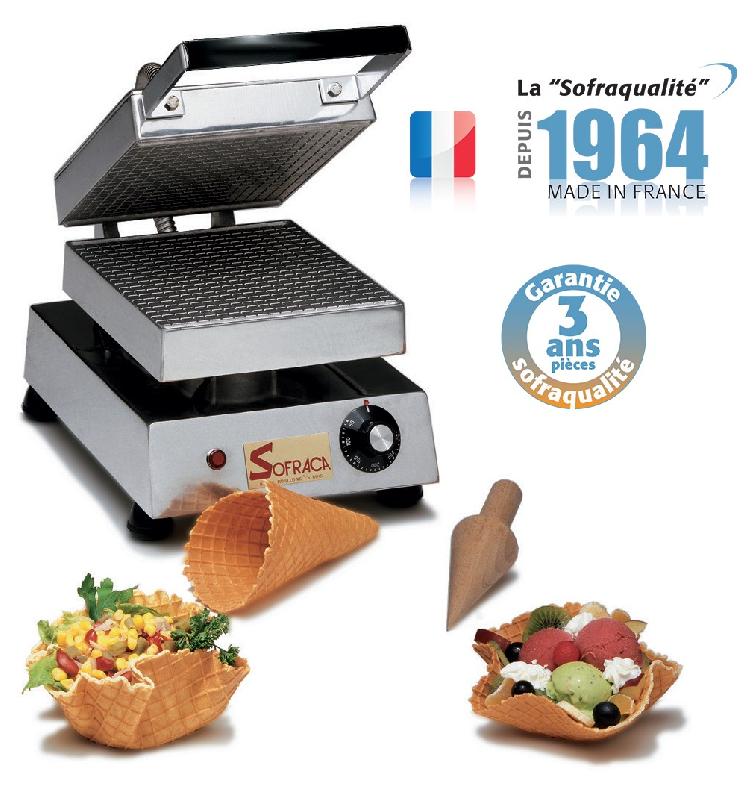 Snacky cône électrique - 1 fer - Fabrication française - Débit 60 cônes/h - Garantie 3 ans_0