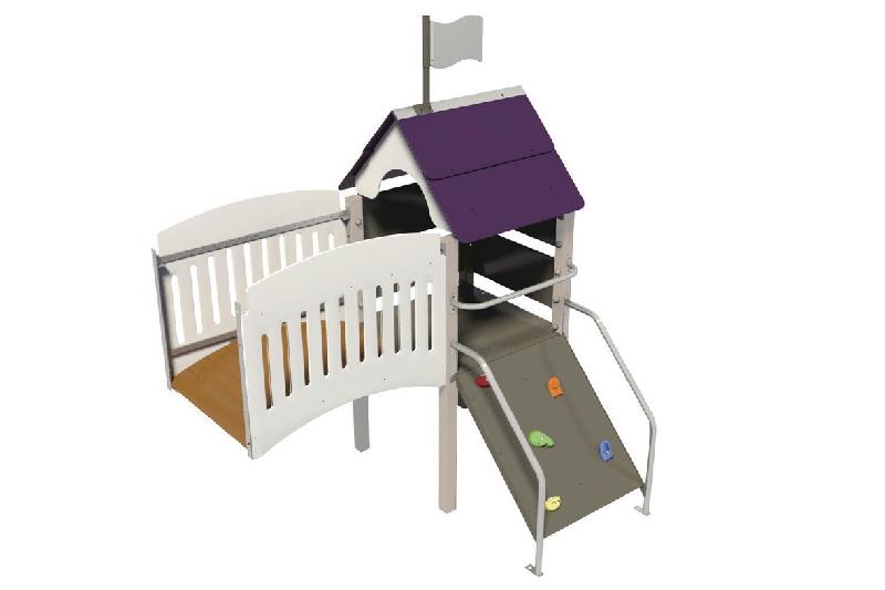 STRUCTURE FRIPOUNETTE ADDITIONNELLE ACIER - SCELLEMENT - GRIS/PRUNE-WIKI CAT - MANUTAN COLLECTIVITÉS