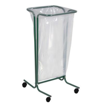 Support sac poubelle à roulettes Rossignol Tubag vert sans couvercle 110 L_0