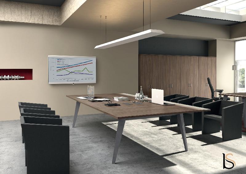 Table de réunion multi-plateaux Pigreco - MARTEX - Blanc, Anthracite, 300_0