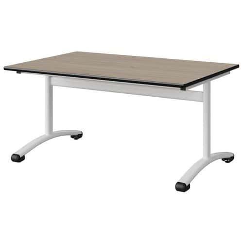 TABLE MALIBU 120X80 T3 DL STR ANTIB CHÊNE 1146/NOIR BLC 9016