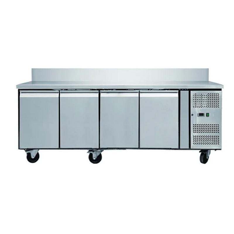Table réfrigérée professionnelle 4 portes avec dosseret 553 l venti... - PTHSNACK4200TN_0