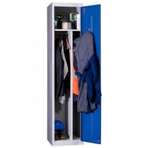 Vestiaire monobloc industrie salissante - 1 case avec porte-étiquette plastique adhésif fourni_0