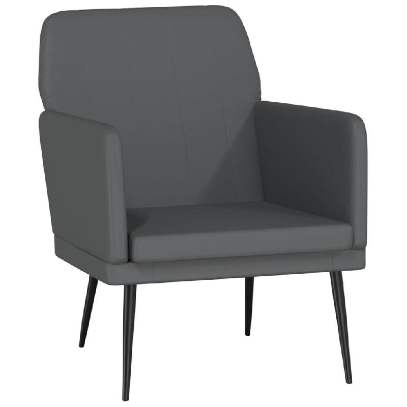 VidaXL Fauteuil Gris 61x78x80 cm Similicuir Modèle Vega StudioDesk Minimal - 351395_0
