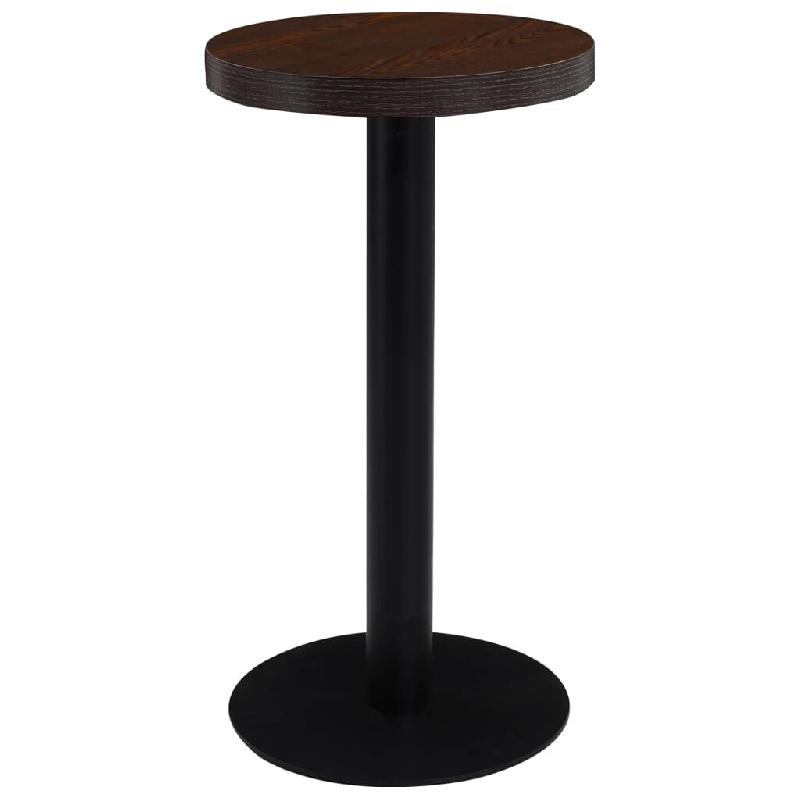 VidaXL Table de bistro Marron foncé 40 cm MDF Modèle Sirius Confort - 286416_0