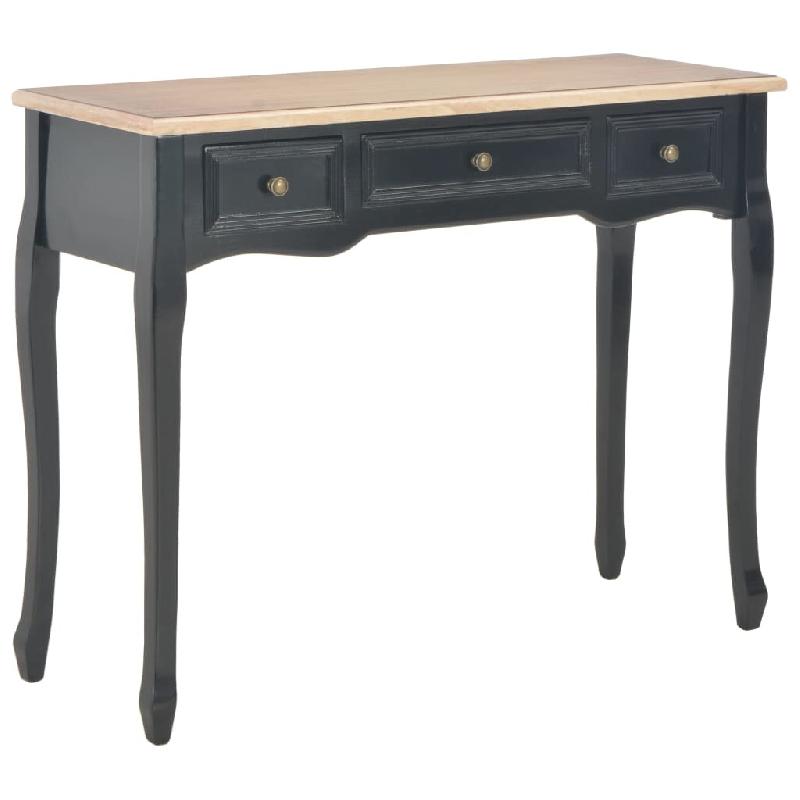 VidaXL Table de console et coiffeuse avec 3 tiroirs Noir Modèle Luna Élégance - 280046_0