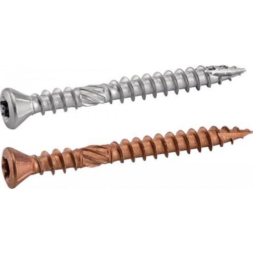 VIS INOX A4 POUR TERRASSE BOIS - DOUBLE FILET - 5 X 60 MM - PAR 200 ACTON