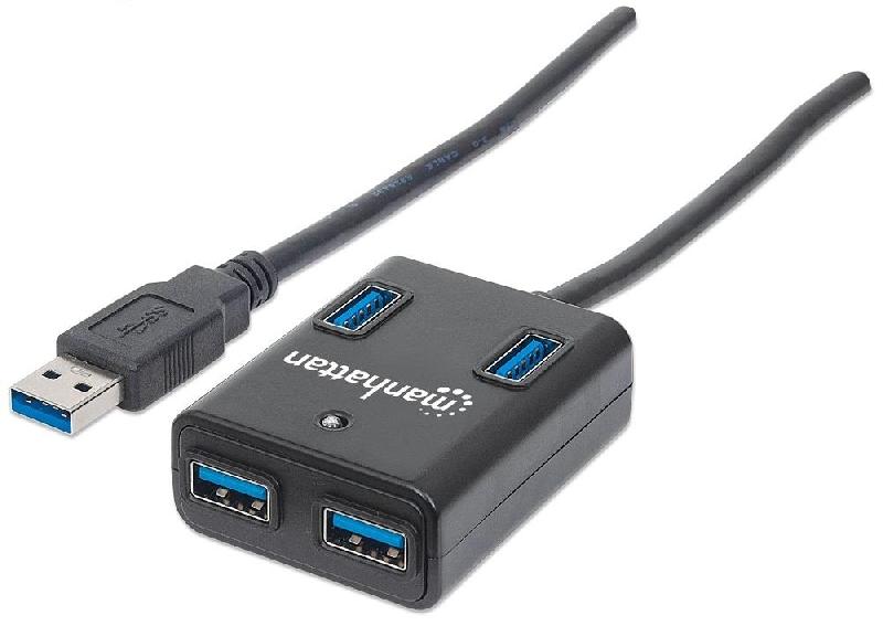 HUB USB 3.0, 4 PORTS SUPERSPEED ??MANHATTAN 162296_0