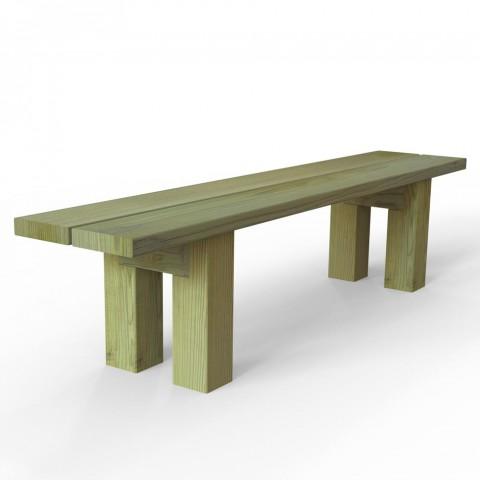 Banc public ADR 215 - Banquette campagnard en pin traité autoclave classe 4 garantie 10 ans_0
