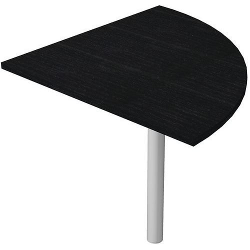 ANGLE DE BUREAU 90° PIEDS RENFORT MÉTAL FAST 80CM - NOIR