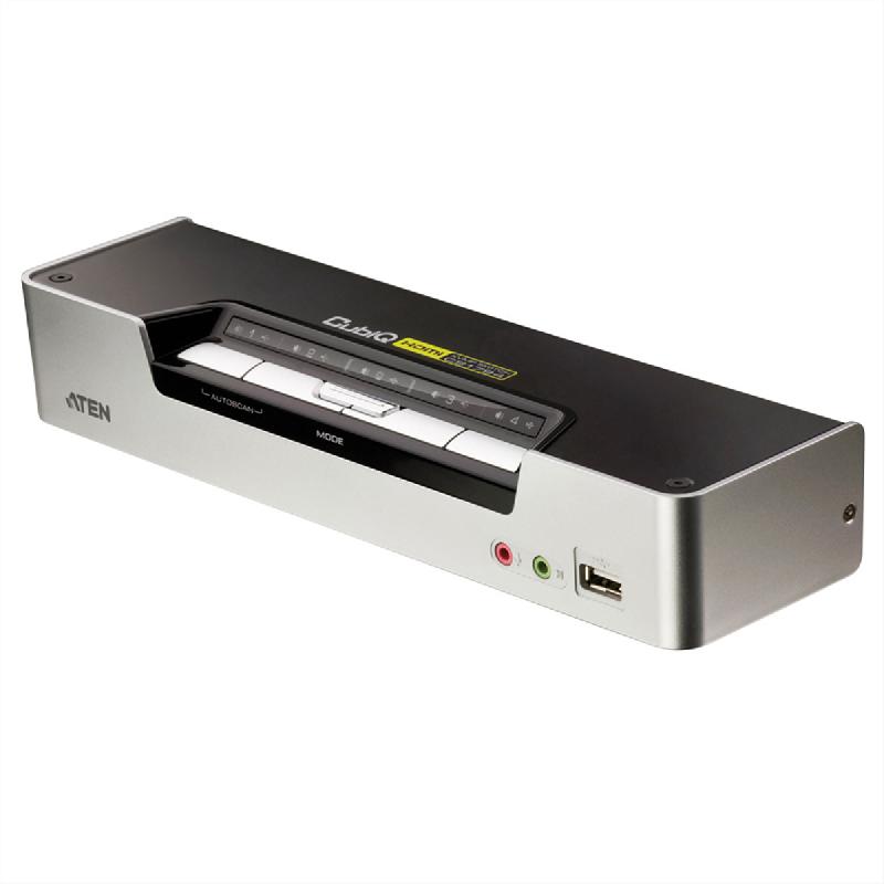 Aten cs1794 switch kvm hdmi, usb, audio, hub usb, 4 ports_0