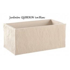 Bac, jardinière en béton ciré 78cm - Taille 1 - Réf 015353 - Relief extérieur façon ardoise_0