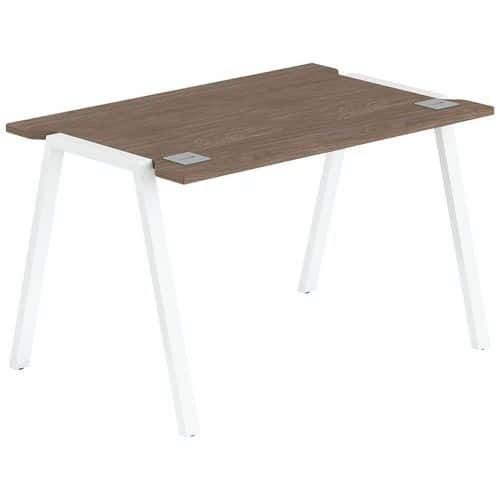 BUREAU GARY 140 X 70 CM PIED BLANC PLATEAU NOYER - MBA