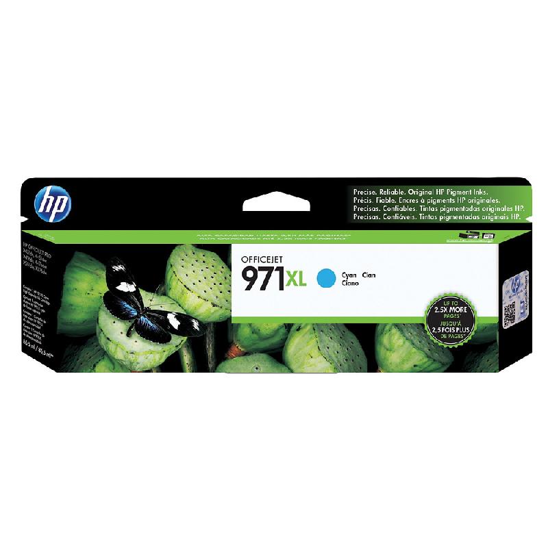 CARTOUCHE HP 971 XL CYAN POUR IMPRIMANTES JET D'ENCRE
