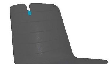 Chaise de réunion Mindy avec pied chromé. - Anthracite_0